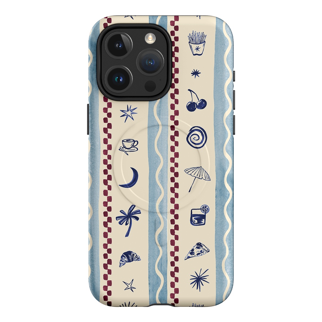 Summer Snacks Blue Printed Phone Cases iPhone 15 Pro Max / Armoured MagSafe by Charlie Taylor - The Dairy