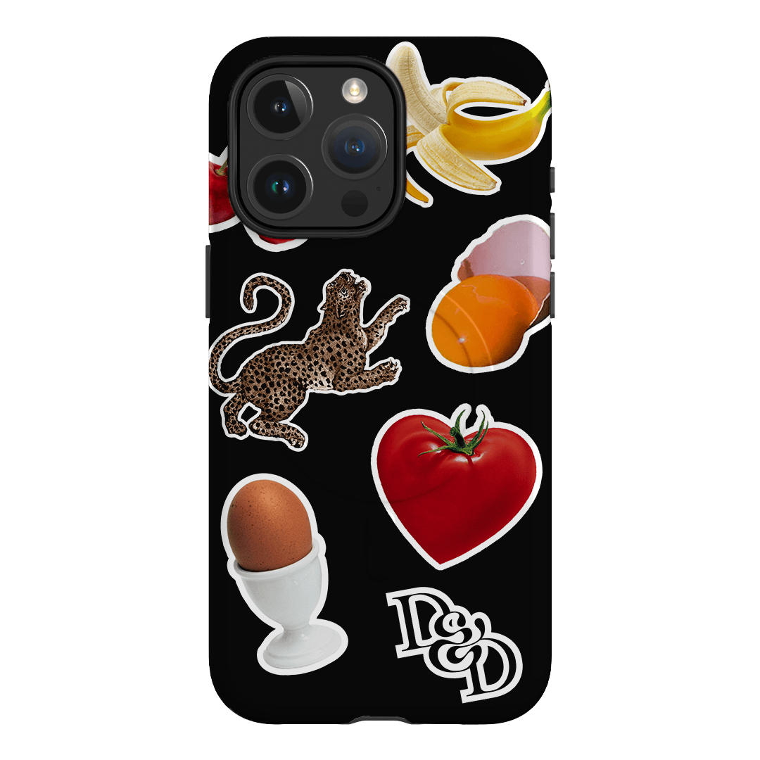 Sunday Stickers Black Printed Phone Cases iPhone 15 Pro Max / Armoured MagSafe by Desmond & Dempsey - The Dairy