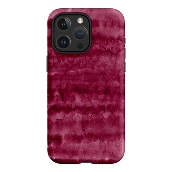 Watercolour Stripes Burgundy Printed Phone Cases iPhone 15 Pro Max / Armoured MagSafe by The Dairy - The Dairy