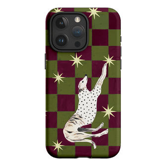 Check Greyhound Green Printed Phone Cases iPhone 15 Pro Max / Armoured by Lisa Hu - The Dairy