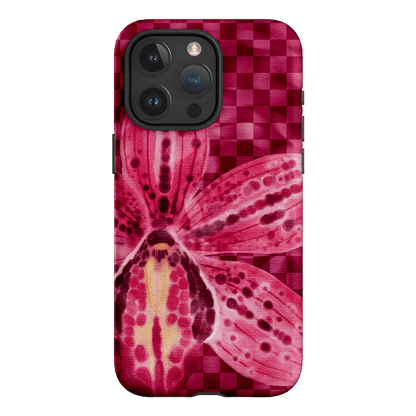 Check Orchid Printed Phone Cases iPhone 15 Pro Max / Armoured by Sally Hungerford - The Dairy