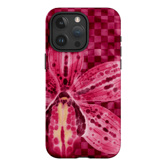 Check Orchid Printed Phone Cases iPhone 15 Pro Max / Armoured by Sally Hungerford - The Dairy
