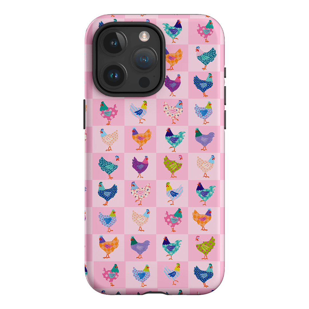 Checkered Chickens Printed Phone Cases iPhone 15 Pro Max / Armoured by Kayla Henley - The Dairy