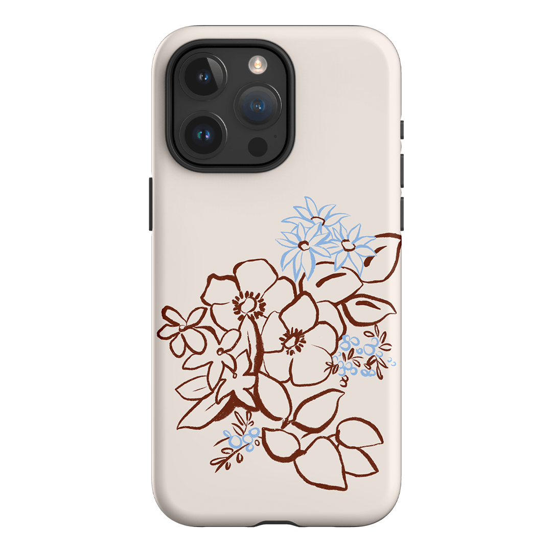 Cream Posy Printed Phone Cases iPhone 15 Pro Max / Armoured by Typoflora - The Dairy