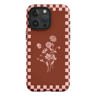 Dahlia Check Printed Phone Cases iPhone 15 Pro Max / Armoured by Typoflora - The Dairy
