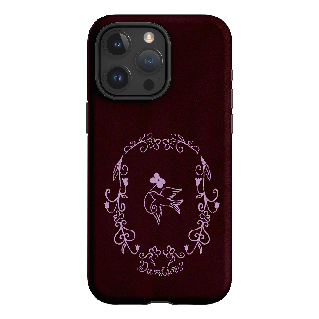 Darling Burgundy Printed Phone Cases by The Dairy - The Dairy
