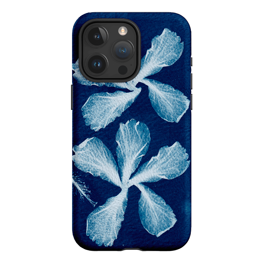 Hibiscus Cyanotype Printed Phone Cases iPhone 15 Pro Max / Armoured by Sally Hungerford - The Dairy