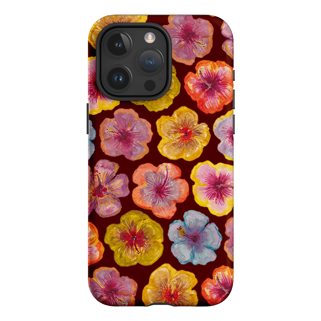 Hibiscus Holiday Rouge Printed Phone Cases iPhone 15 Pro Max / Armoured by BG. Studio - The Dairy