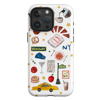 NYC White Printed Phone Cases iPhone 15 Pro Max / Armoured by BG. Studio - The Dairy