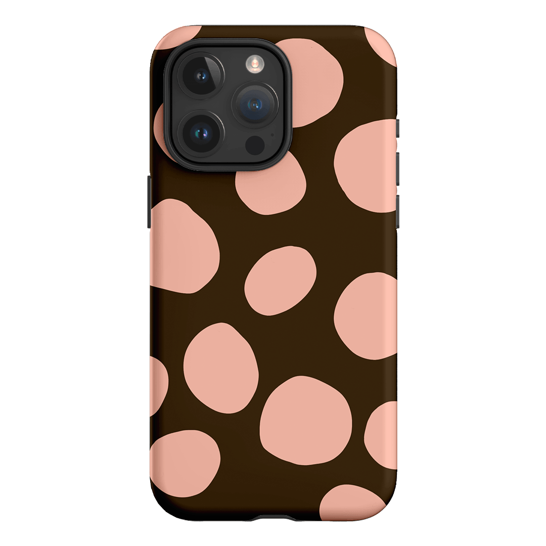 Pebbles Chocolate Pink Printed Phone Cases iPhone 15 Pro Max / Armoured by Veronica Tucker - The Dairy