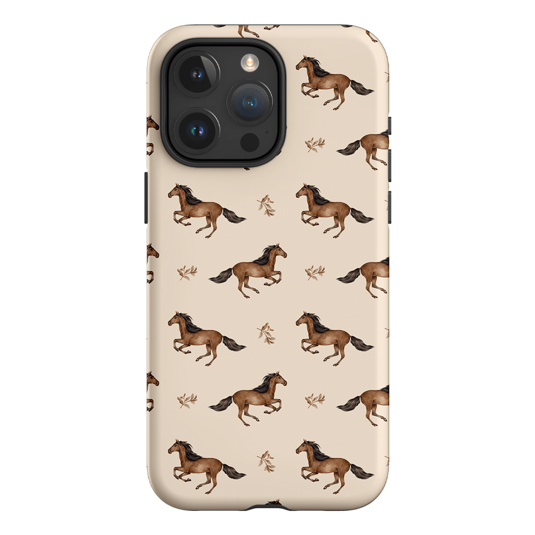 Running Horse Printed Phone Cases iPhone 15 Pro Max / Armoured by Kasiags Art - The Dairy