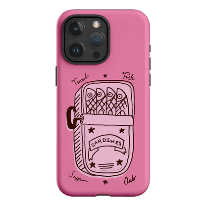 Sardine Social Pink Printed Phone Cases iPhone 15 Pro Max / Armoured by The Dairy - The Dairy