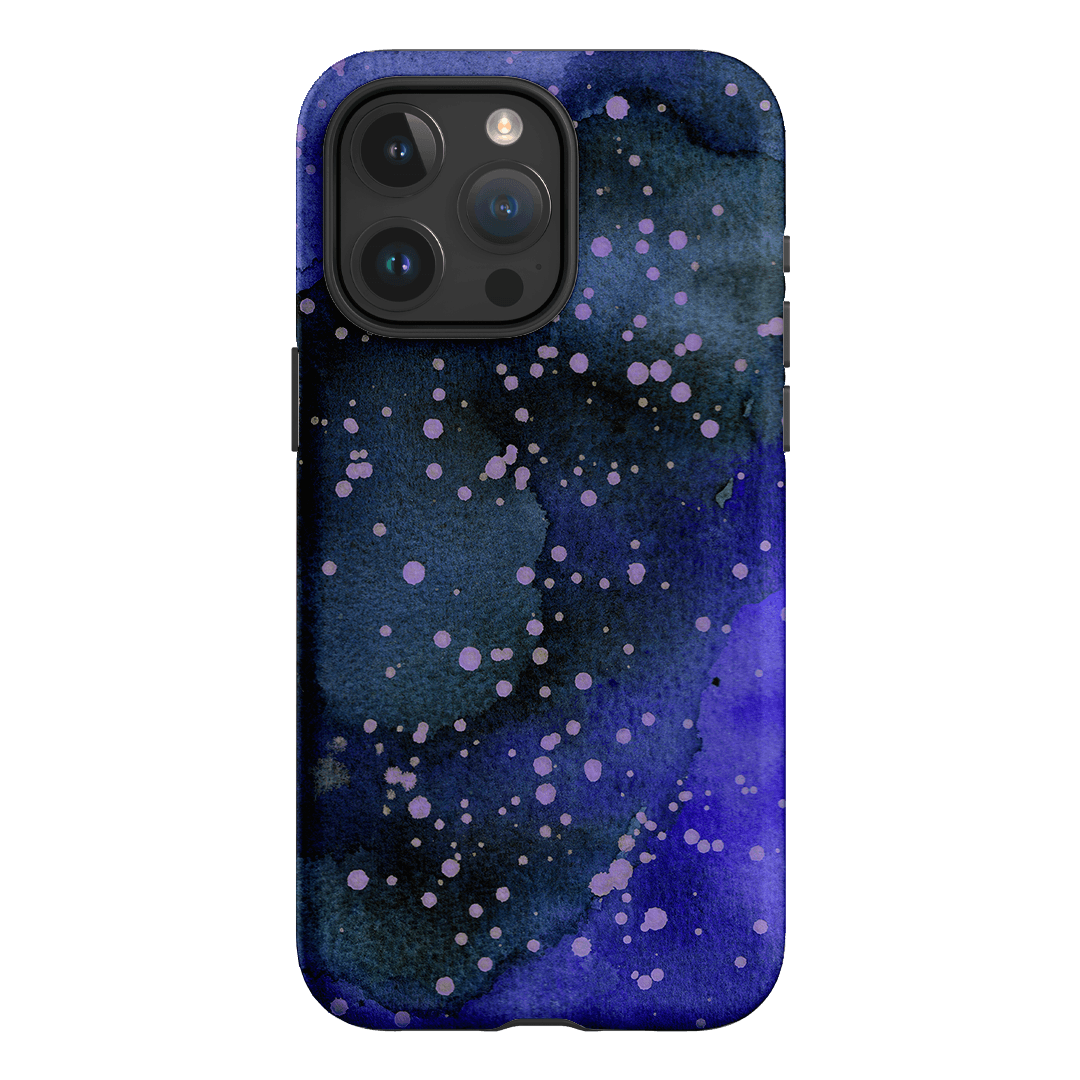 Spotty Navy Printed Phone Cases iPhone 15 Pro Max / Armoured by The Dairy - The Dairy