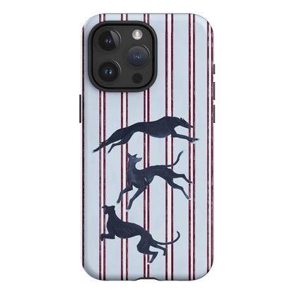 Stripey Hounds Printed Phone Cases iPhone 15 Pro Max / Armoured by Lisa Hu - The Dairy