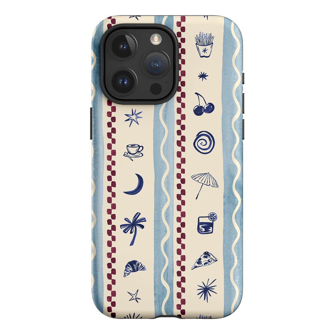 Summer Snacks Blue Printed Phone Cases iPhone 15 Pro Max / Armoured by Charlie Taylor - The Dairy