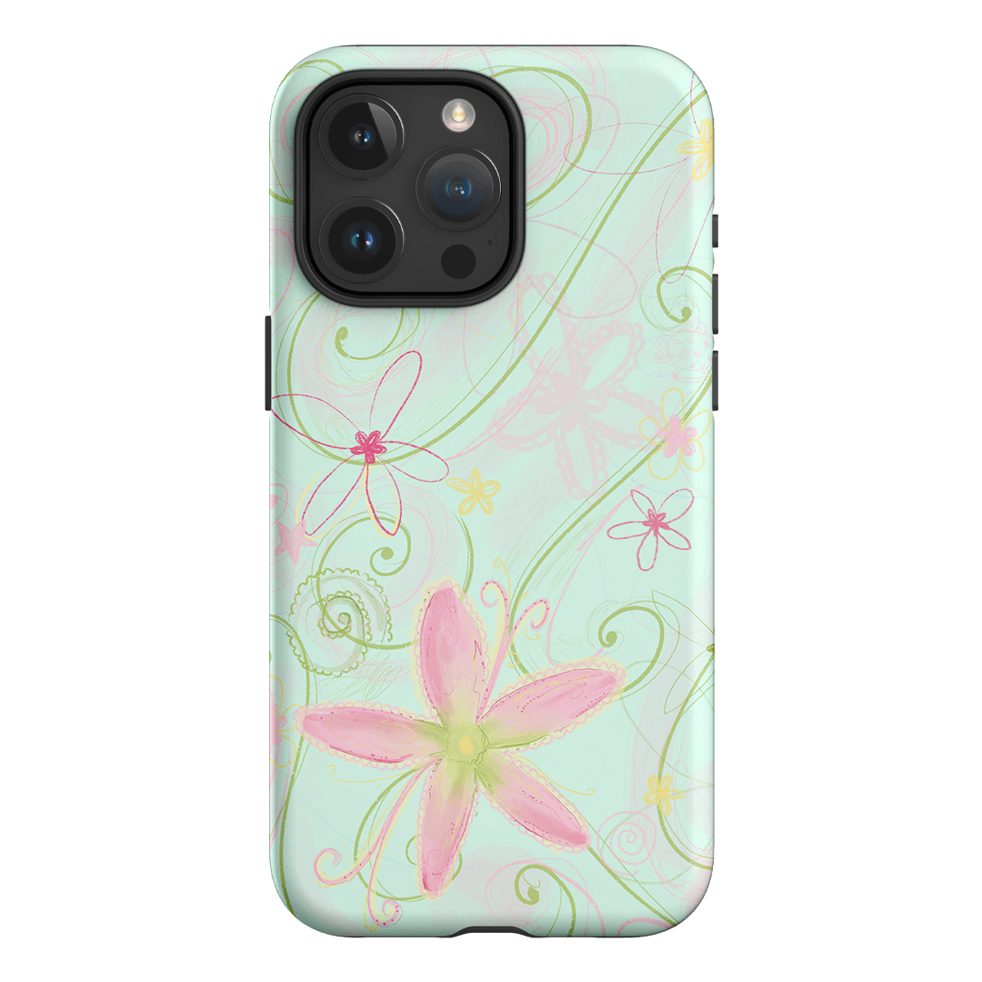 Swirl Blue Printed Phone Cases iPhone 15 Pro Max / Armoured by Kayla Carr - The Dairy