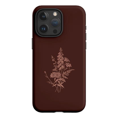 Wildflowers Mocha Printed Phone Cases iPhone 15 Pro Max / Armoured by Typoflora - The Dairy