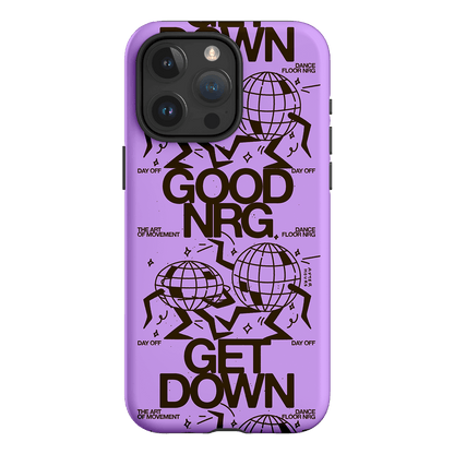 Good Energy in Purple Printed Phone Cases iPhone 15 Pro Max / Armoured by After Hours - The Dairy