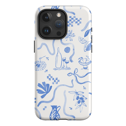 Mediterranean Wave Printed Phone Cases iPhone 15 Pro Max / Armoured by Charlie Taylor - The Dairy