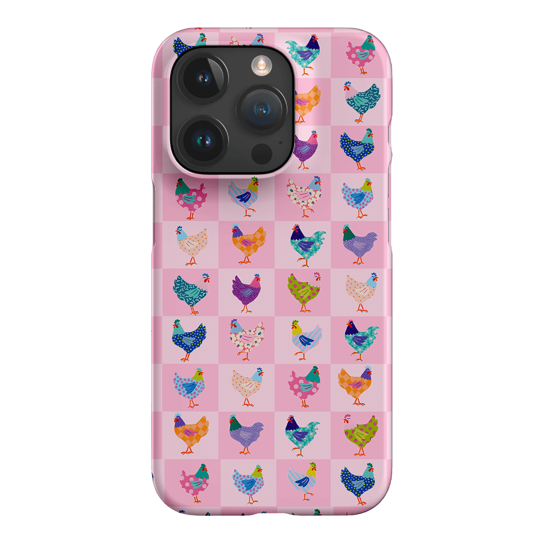 Checkered Chickens Printed Phone Cases iPhone 15 Pro / Snap by Kayla Henley - The Dairy