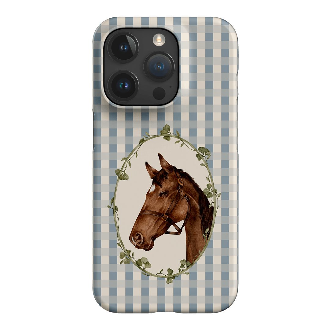Gingham Horse Printed Phone Cases iPhone 15 Pro / Snap by Kasiags Art - The Dairy