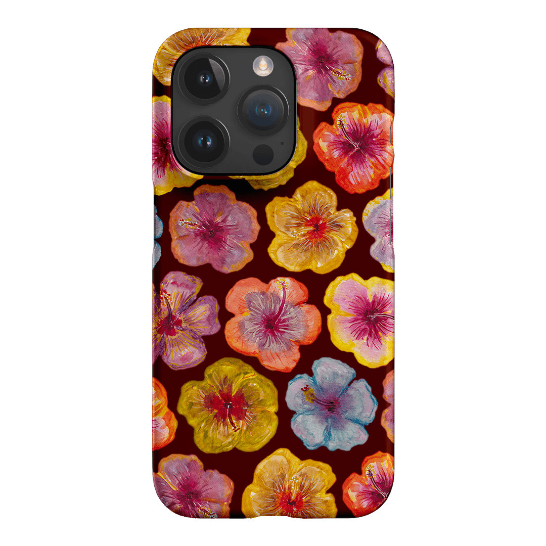Hibiscus Holiday Rouge Printed Phone Cases iPhone 15 Pro / Snap by BG. Studio - The Dairy
