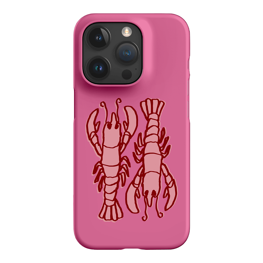 Lobster Love Pink Printed Phone Cases iPhone 15 Pro / Snap by The Dairy - The Dairy