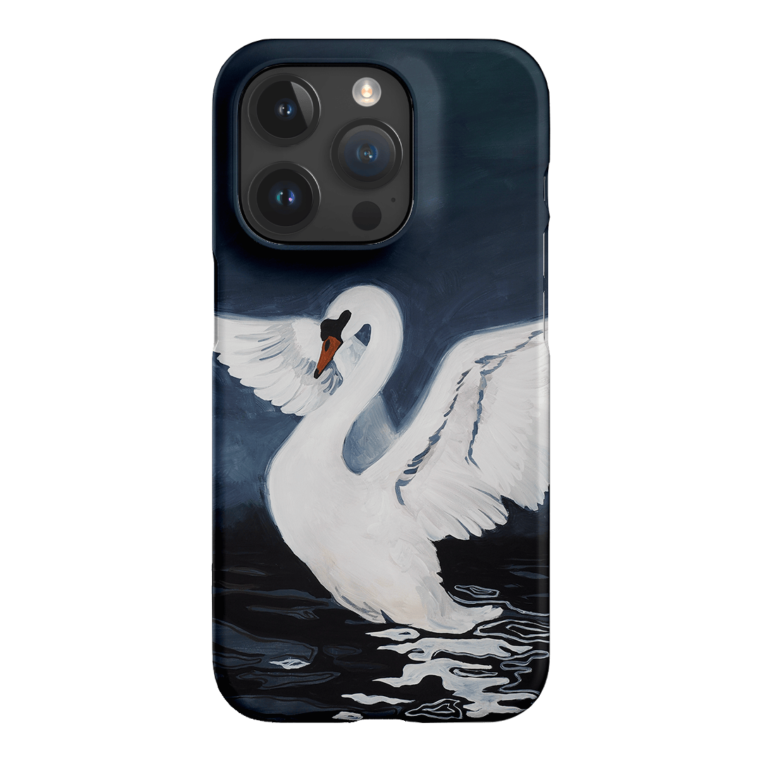 Midnight Swan Printed Phone Cases iPhone 15 Pro / Snap by Lisa Hu - The Dairy