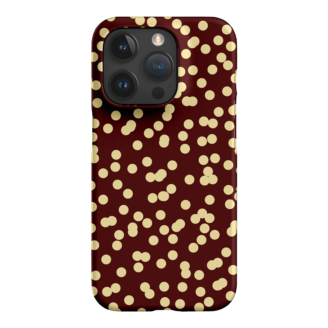 Mini Confetti Burgundy Butter Printed Phone Cases iPhone 15 Pro / Snap by Veronica Tucker - The Dairy