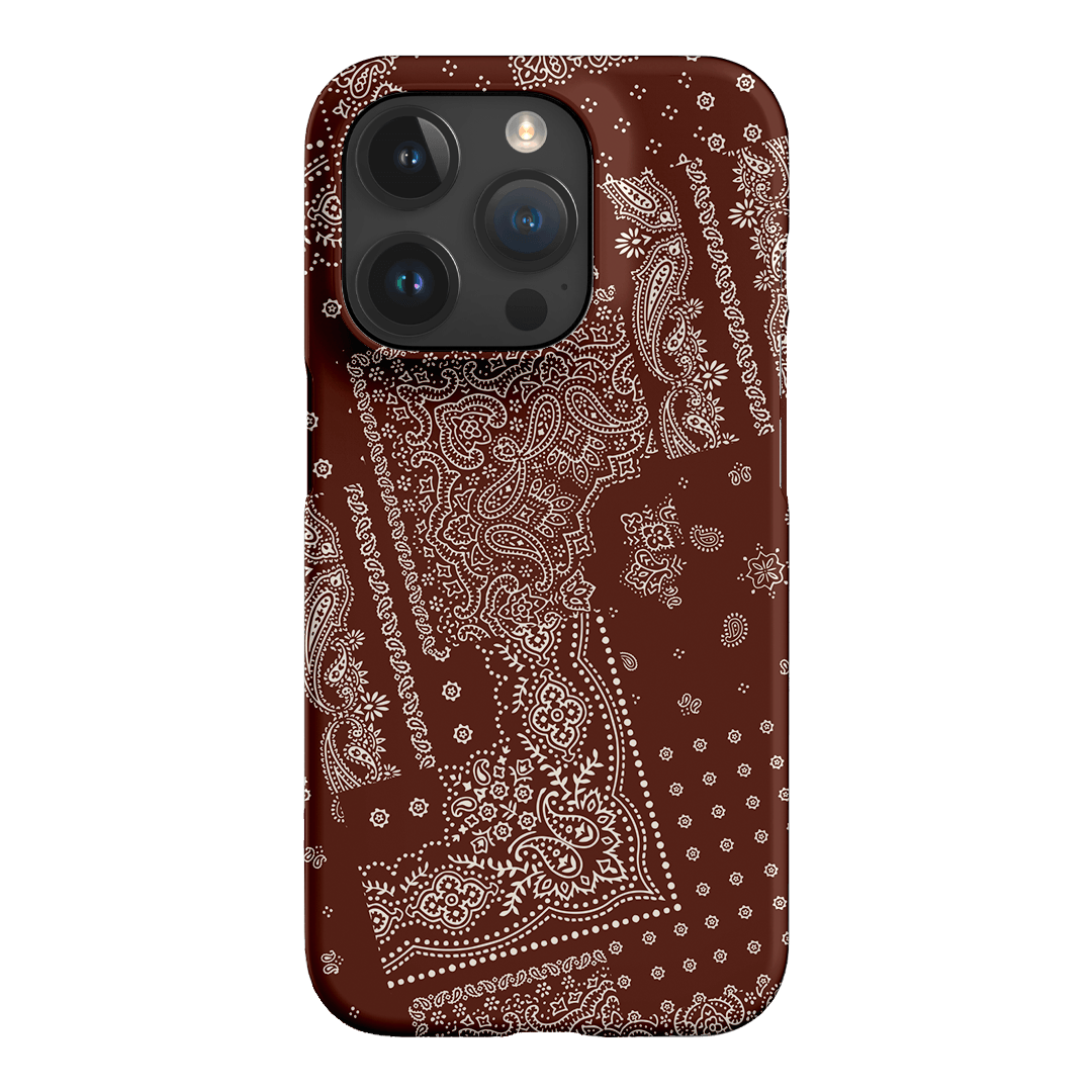 Paisley Cinnamon Printed Phone Cases iPhone 15 Pro / Snap by The Dairy - The Dairy
