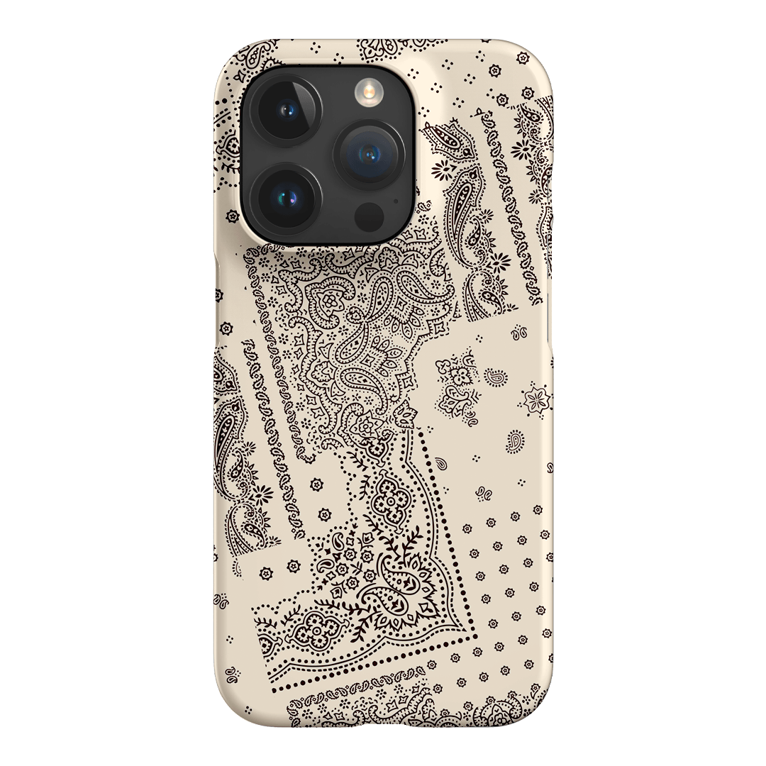 Paisley Ecru Printed Phone Cases iPhone 15 Pro / Snap by The Dairy - The Dairy