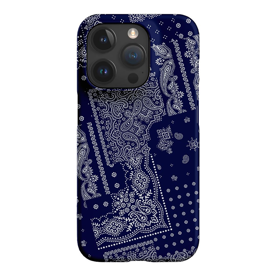 Paisley Indigo Printed Phone Cases iPhone 15 Pro / Snap by The Dairy - The Dairy