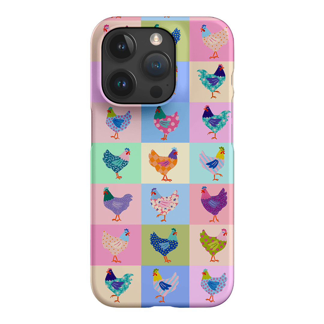 Pastel Chickens Printed Phone Cases iPhone 15 Pro / Snap by Kayla Henley - The Dairy
