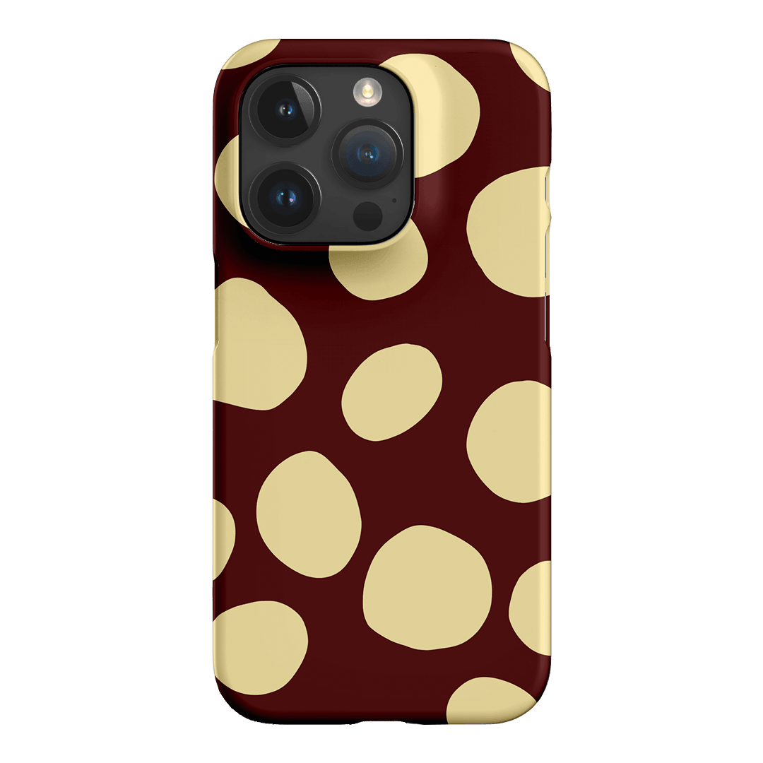 Pebbles Burgundy Butter Printed Phone Cases iPhone 15 Pro / Snap by Veronica Tucker - The Dairy