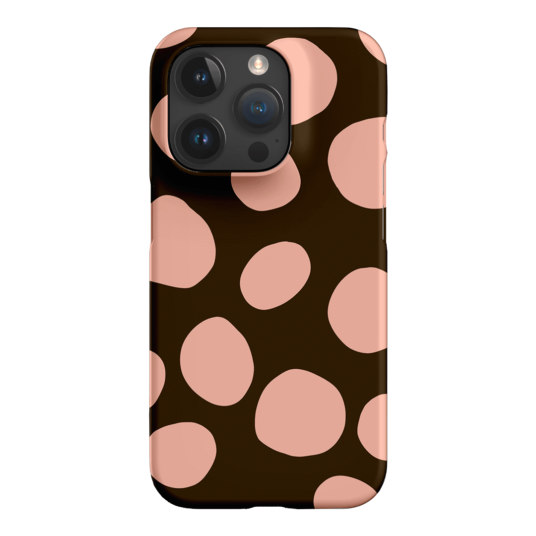 Pebbles Chocolate Pink Printed Phone Cases iPhone 15 Pro / Snap by Veronica Tucker - The Dairy