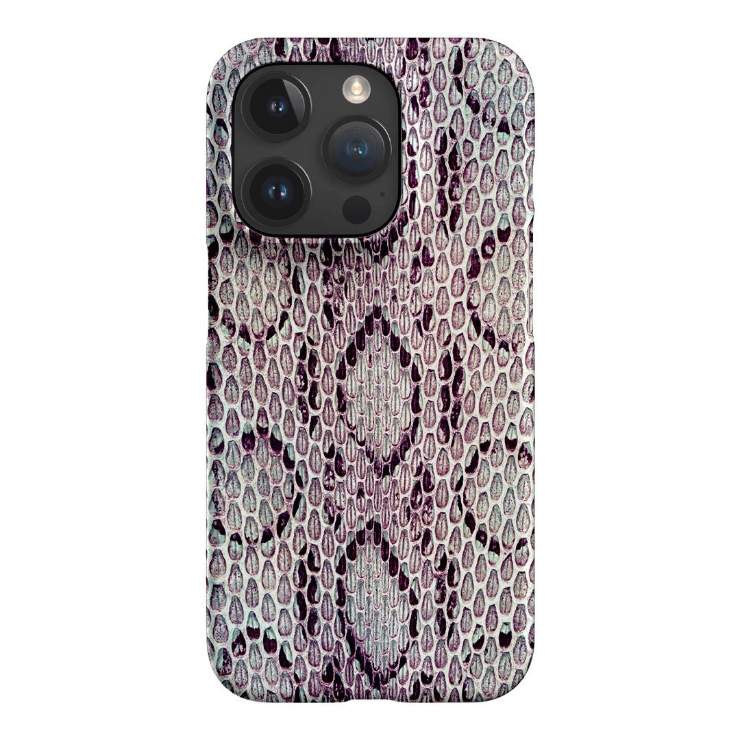 Plum Python Printed Phone Cases iPhone 15 Pro / Snap by The Dairy - The Dairy