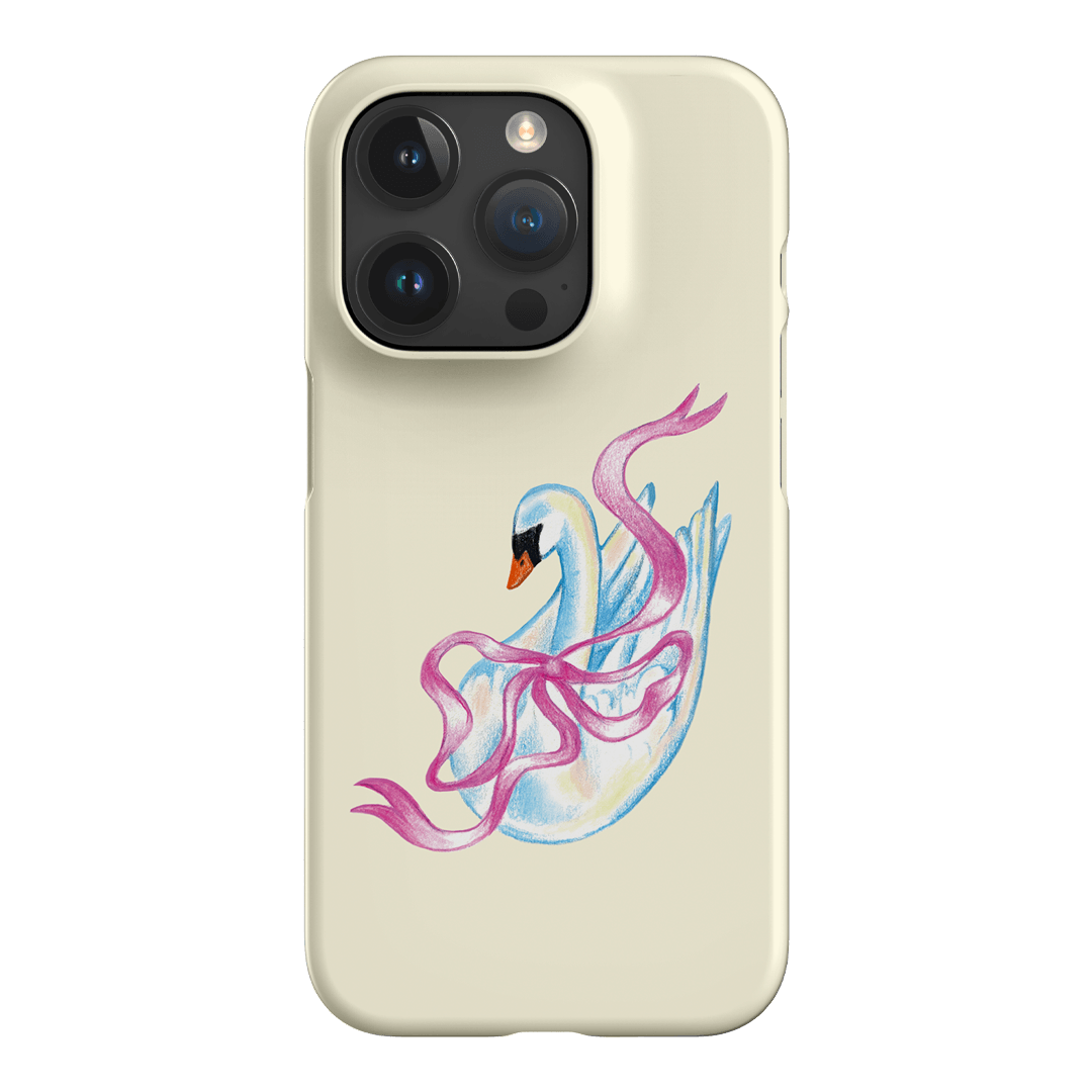 Satin Swan Printed Phone Cases iPhone 15 Pro / Snap by Femke Studio - The Dairy