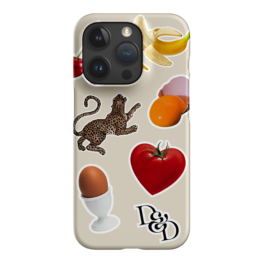 Sunday Stickers Cream Printed Phone Cases iPhone 15 Pro / Snap by Desmond & Dempsey - The Dairy