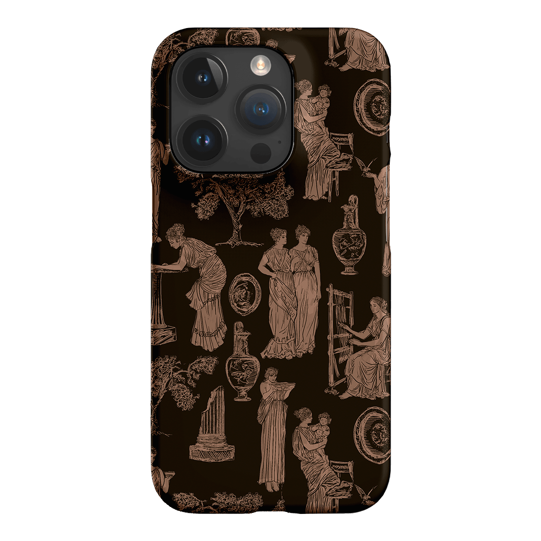 Symposium Burnt Umber Printed Phone Cases iPhone 15 Pro / Snap by Veronica Tucker - The Dairy