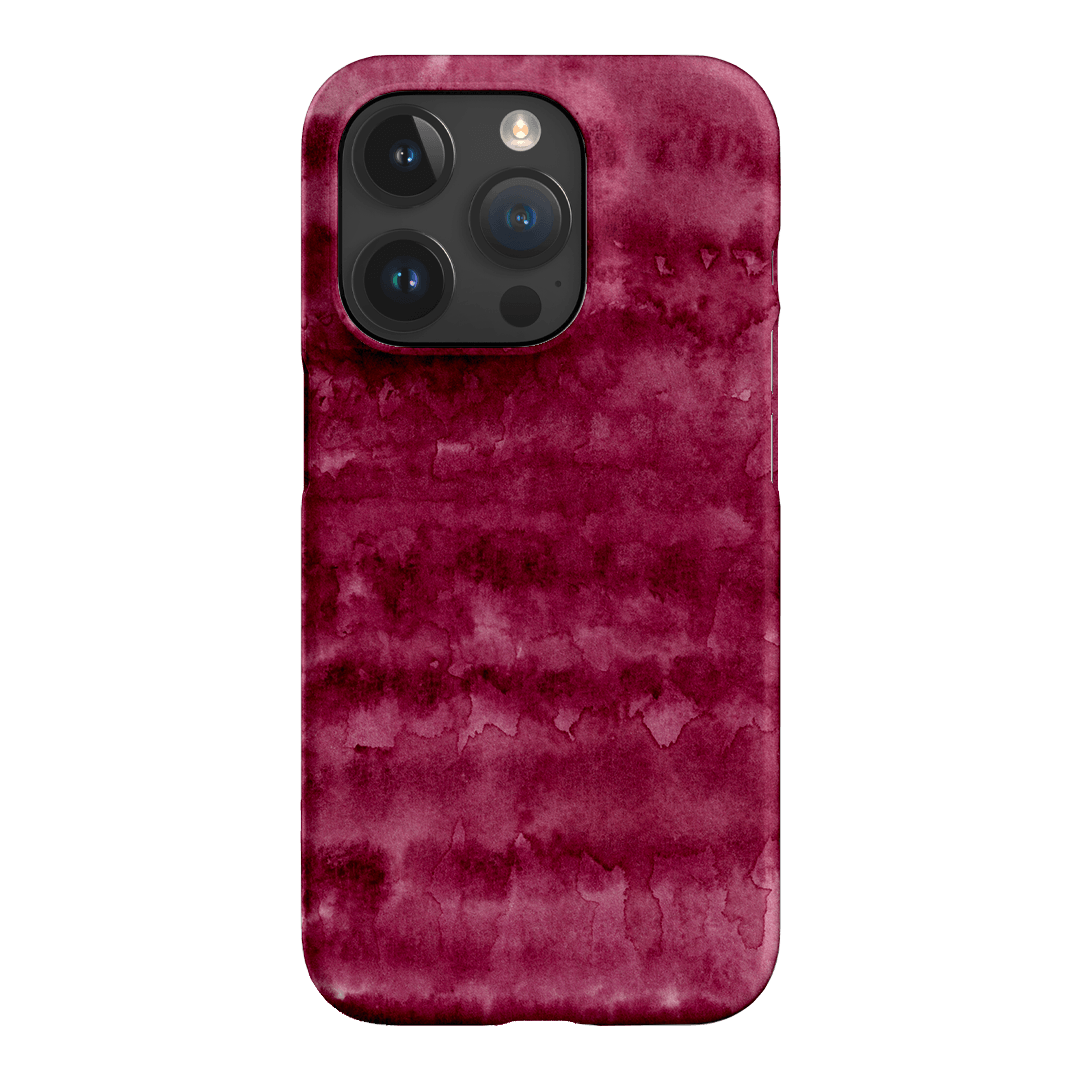 Watercolour Stripes Burgundy Printed Phone Cases iPhone 15 Pro / Snap by The Dairy - The Dairy