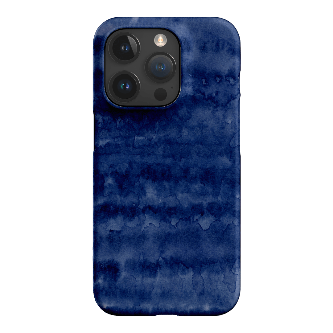 Watercolour Stripes Navy Printed Phone Cases iPhone 15 Pro / Snap by The Dairy - The Dairy