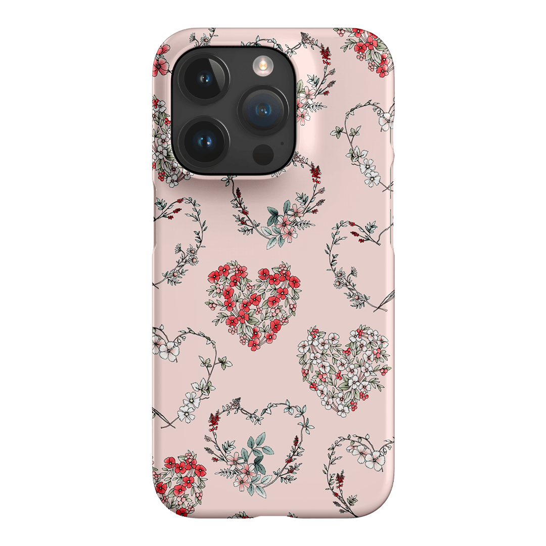 Wild Heart Wreath Printed Phone Cases iPhone 15 Pro / Snap by Typoflora - The Dairy
