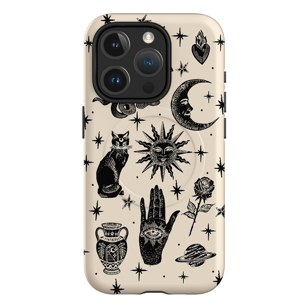 Astro Flash Beige Printed Phone Cases iPhone 15 Pro / Armoured MagSafe by Veronica Tucker - The Dairy