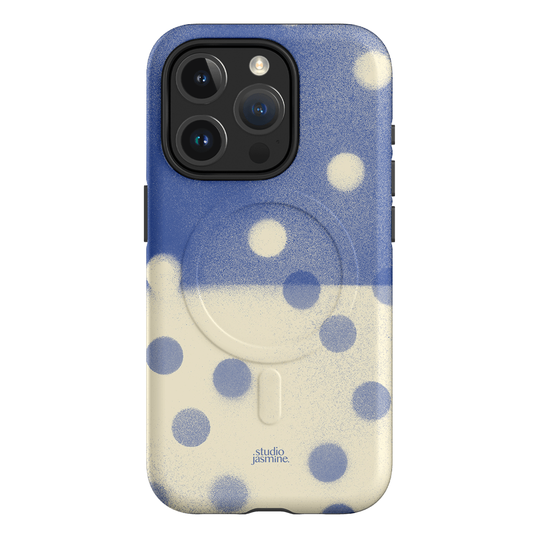 Bleu Polka Dot Printed Phone Cases iPhone 15 Pro / Armoured MagSafe by Jasmine Dowling - The Dairy