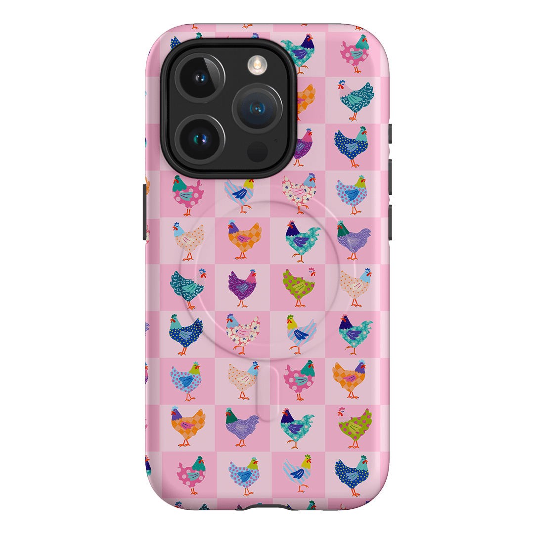 Checkered Chickens Printed Phone Cases iPhone 15 Pro / Armoured MagSafe by Kayla Henley - The Dairy