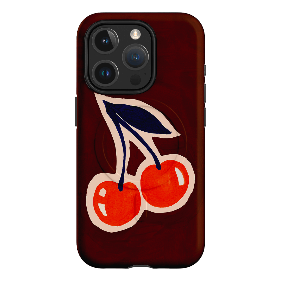 Cherries Printed Phone Cases iPhone 15 Pro / Armoured MagSafe by Studio Bon - The Dairy