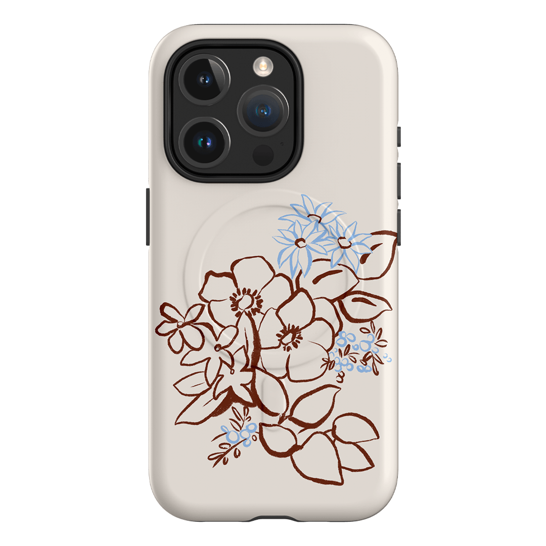Cream Posy Printed Phone Cases iPhone 15 Pro / Armoured MagSafe by Typoflora - The Dairy