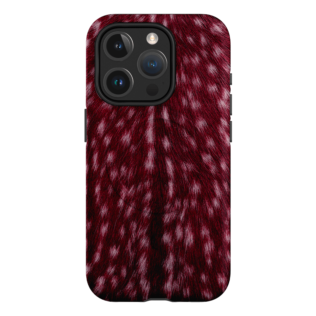 Fawn Burgundy Printed Phone Cases iPhone 15 Pro / Armoured MagSafe by The Dairy - The Dairy