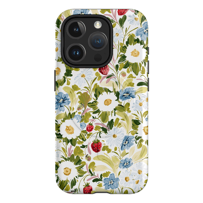 Garden Strawberries Printed Phone Cases iPhone 15 Pro / Armoured MagSafe by Ellie Mae - The Dairy