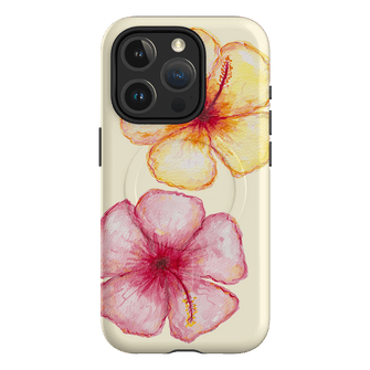 Hibiscus Flower Yellow Printed Phone Cases iPhone 15 Pro / Armoured MagSafe by BG. Studio - The Dairy